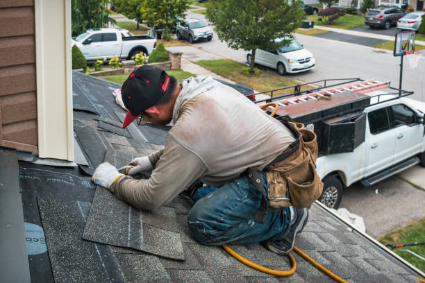 Professional Roofing technician working in Walford, IA